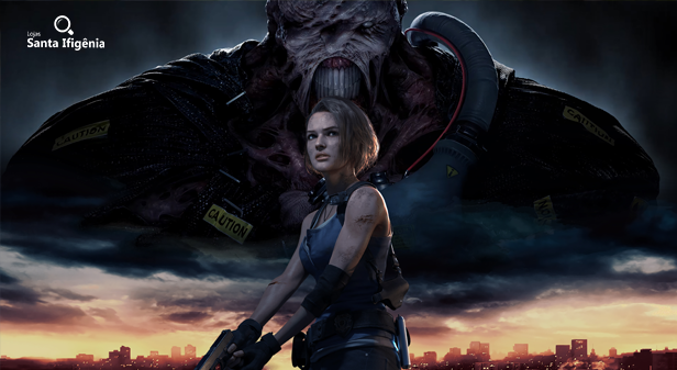 Jill Valentine e Nemesis no remake de Resident Evil 3