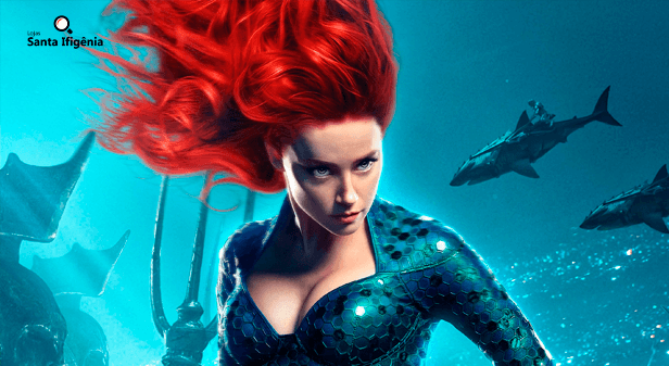 Amber Heard como Mera no filme Aquaman