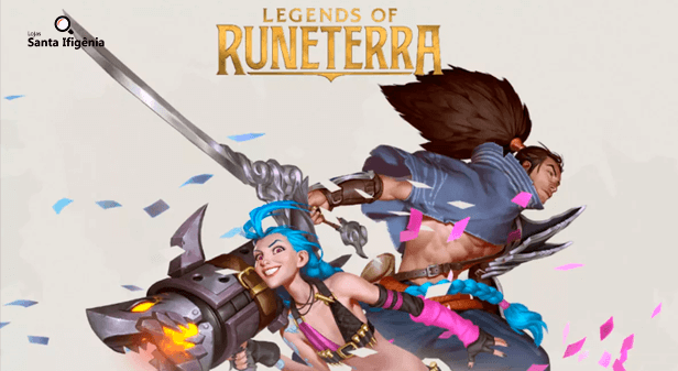 Jinx e Yasuo no jogo Legends of Runeterra