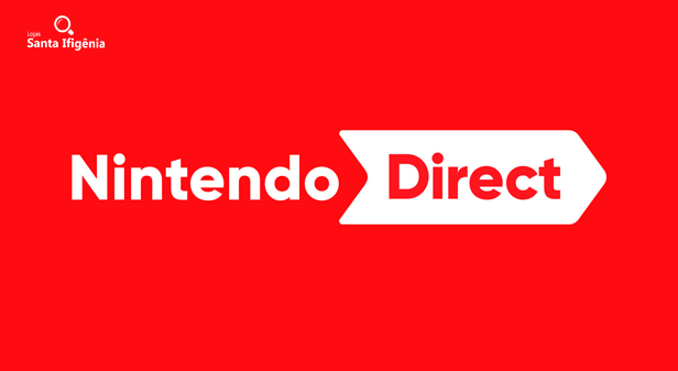 Logo da Nintendo Direct em fundo vermelho