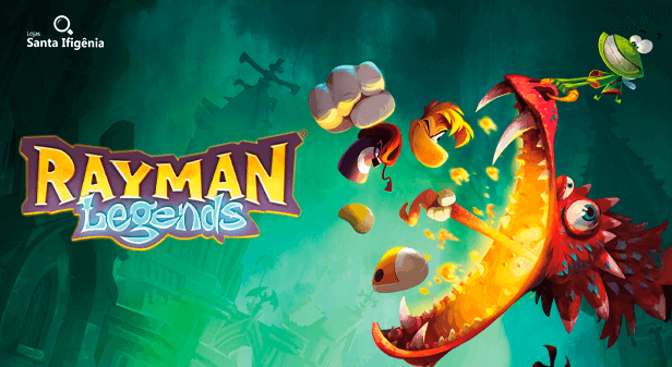 Rayman enfrentando um dragão em Rayman Legends