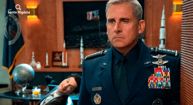 Steve Carell como Mark R. Naird na série Space Force