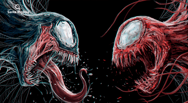 Venom encarrando o Carnificina