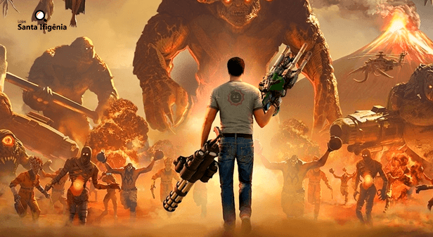 Protagonista e monstros de Serious Sam 4