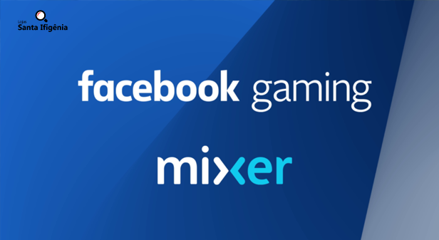 Logos do Facebook Gaming e Mixer