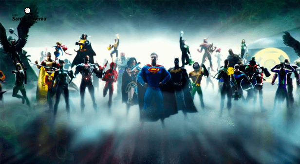 personagens da DC na abertura dos filmes